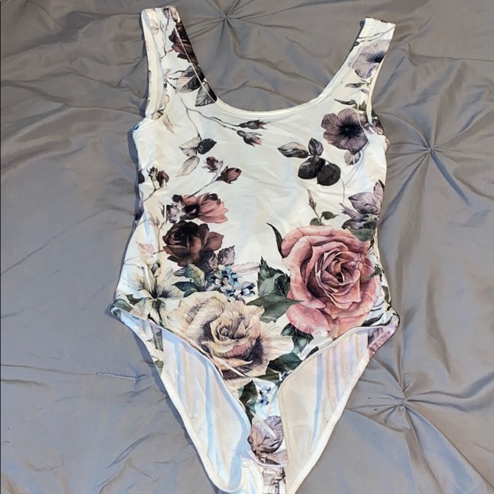 soft floral body suit